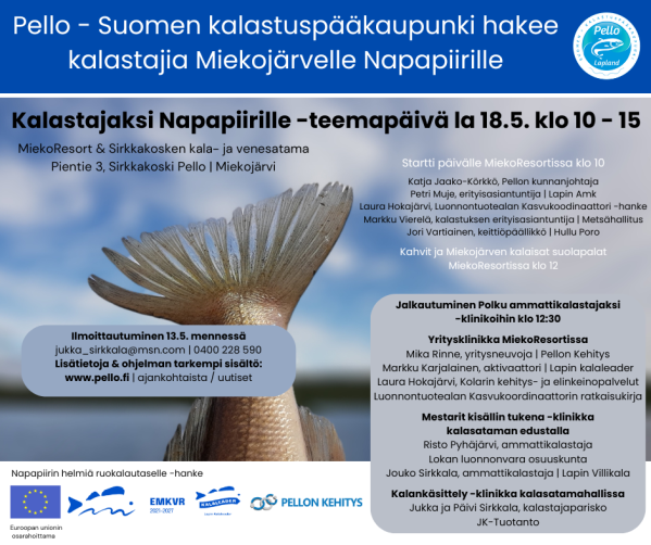 Ilmoitus Kalastajaksi Napapiirille teemapäivästä