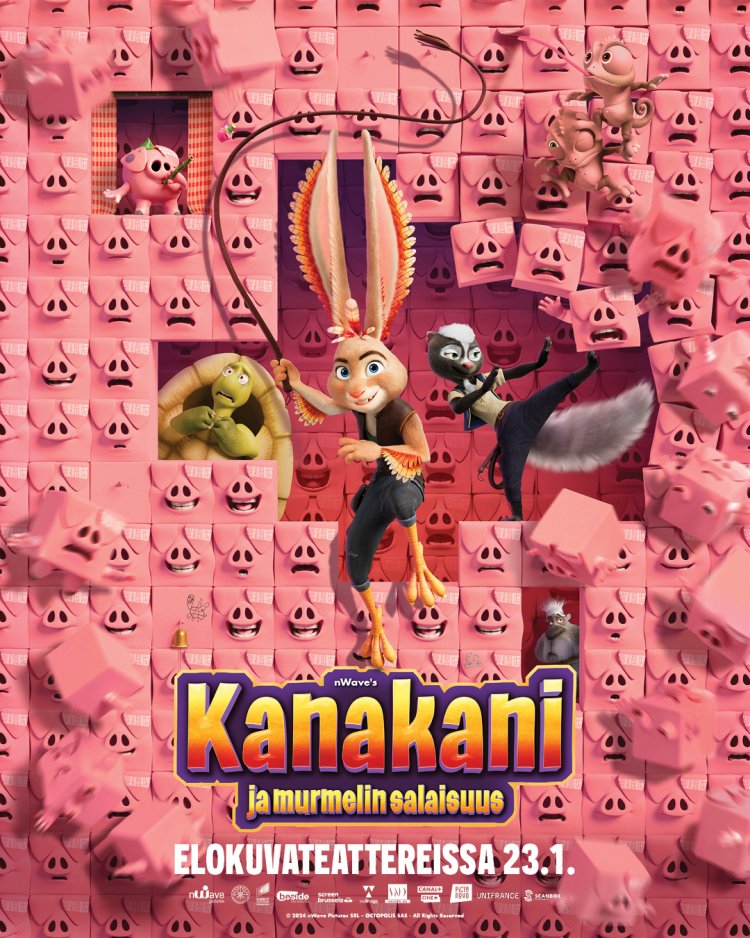 Elokuvan juliste, jossa Teksti 