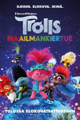 Trolls: Maailmankiertue -elokuvan juliste.