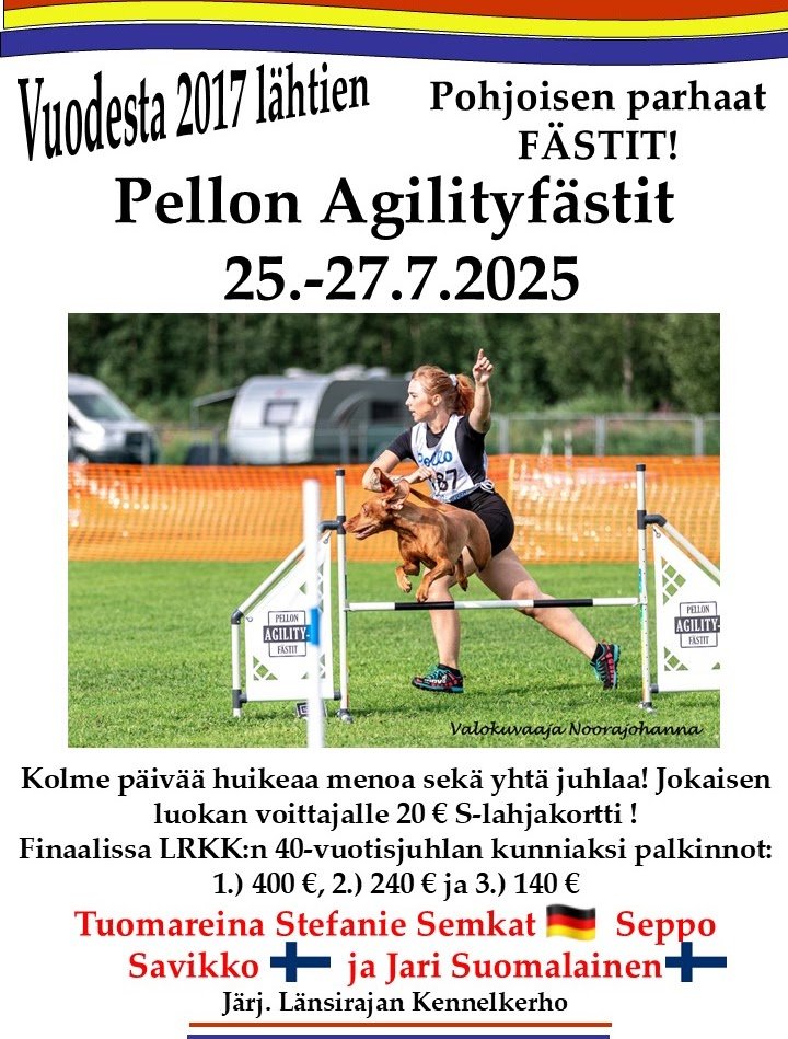 Kutsu Pellon Agilityfästeille