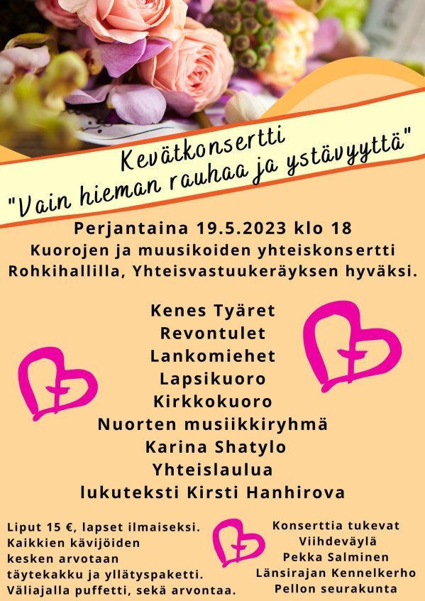 Ilmoitus kevätkonsertista.