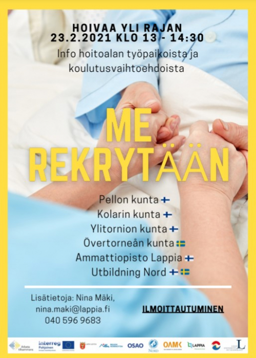 Me rekrytään -tapahtuman ilmoitus