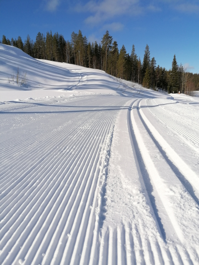 Hiihtolatu Ritavalkealla.