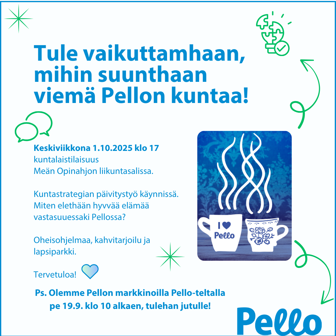 Ilmoitus kuntastrategian kuntalaistilaisuudesta 1.10.2025 klo 17 Meän Opinahjolla.