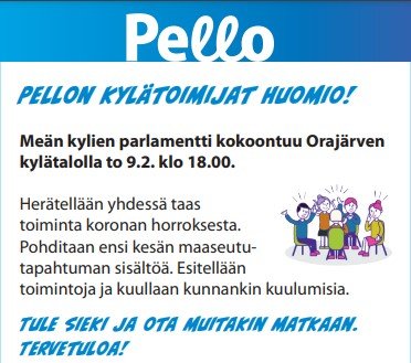 Ilmotus kyläpäivistä.