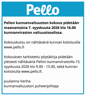 Valtuuston kokouskutsu 7.9.2026