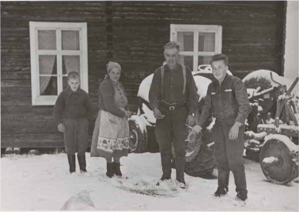 Porukkaa ruokkimassa hanhia