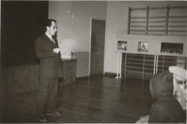 juhla Pellon yhteiskoululla, noin 1950