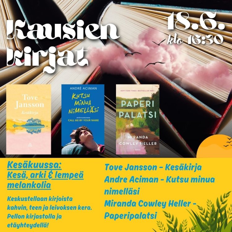Kausien kirjat -tapahtuman juliste